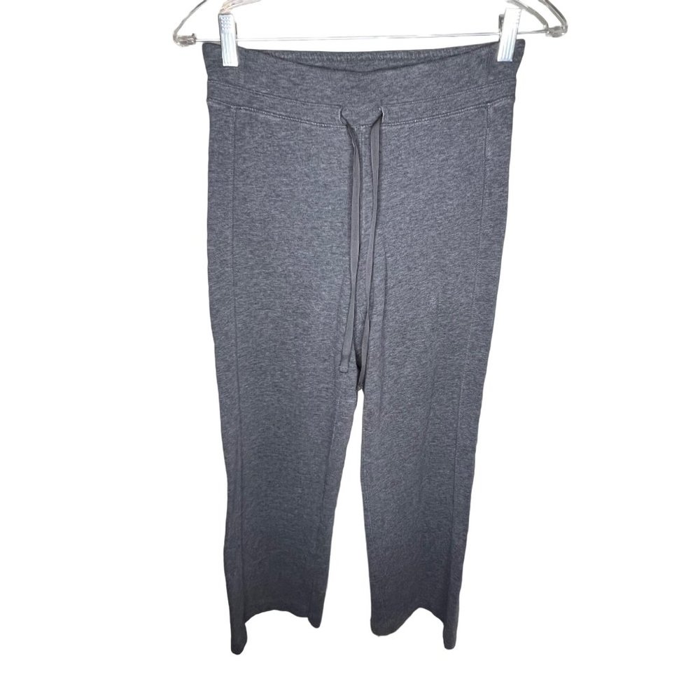 Liz Claiborne leggings women’s PP gray stretch wide legs tie waist
